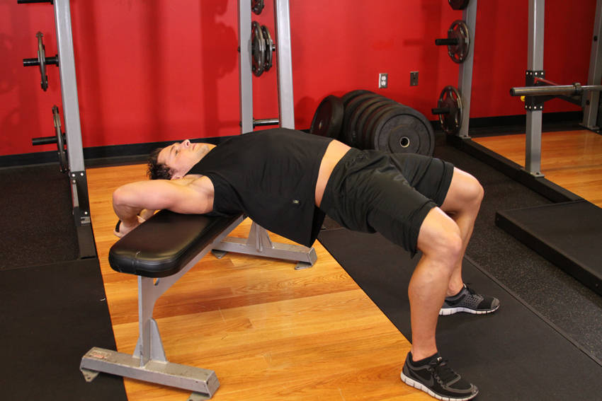Bent-Arm Dumbbell Pullover — end position