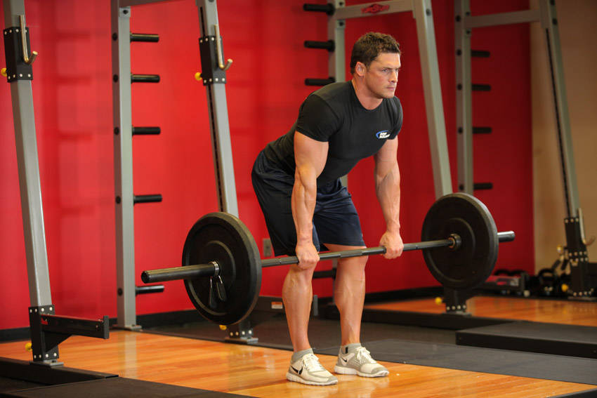 Bent Over Barbell Row — starting position