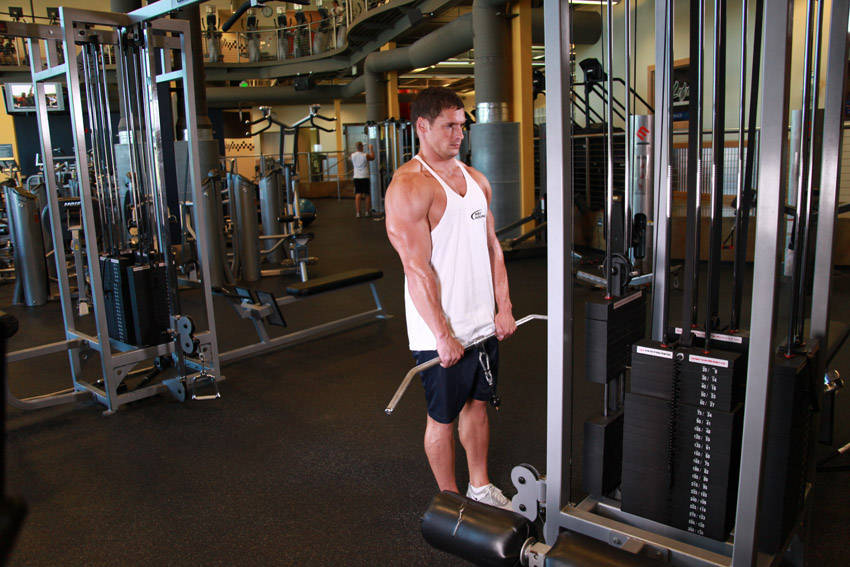 Cable Shrugs — starting position
