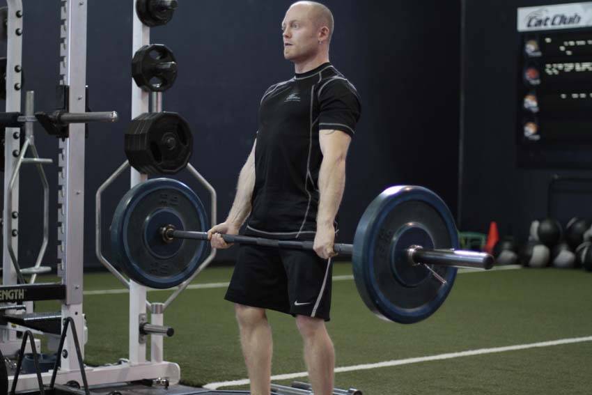 Deficit Deadlift — end position