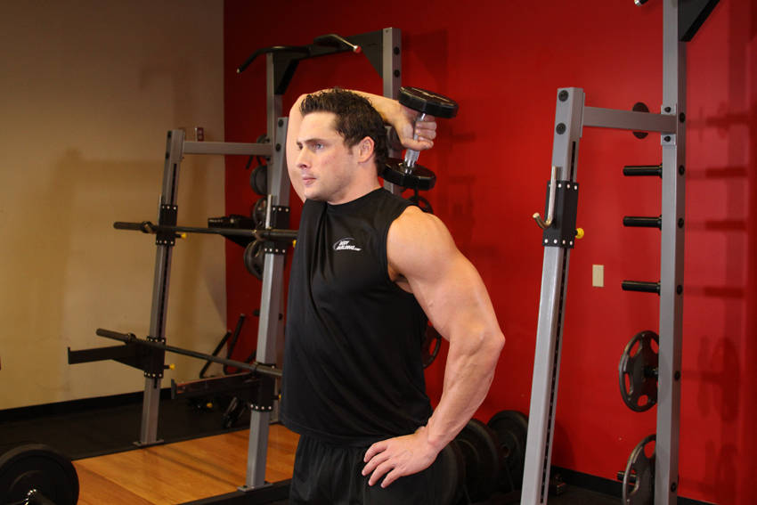 Dumbbell One-Arm Triceps Extension — starting position