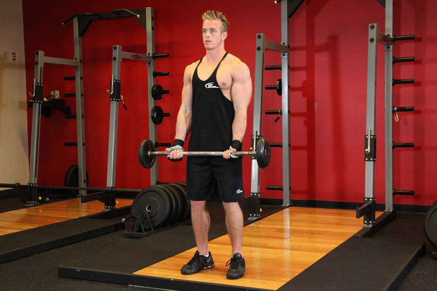 EZ-Bar Curl — starting position