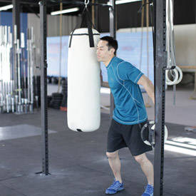 Heavy Bag Thrust — starting position