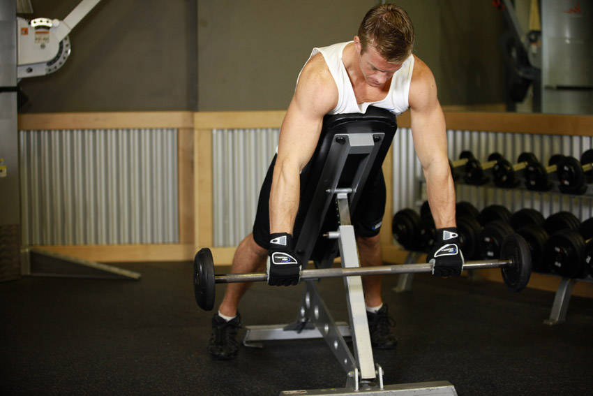 Incline Bench Pull — starting position