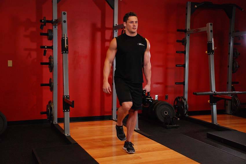 Kettlebell One-Legged Deadlift — starting position
