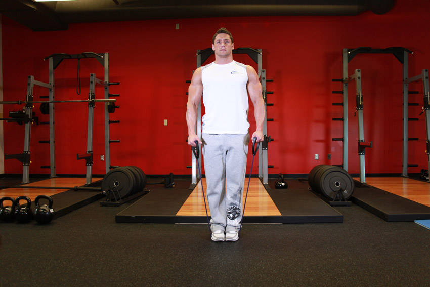 Lateral Raise - With Bands — starting position