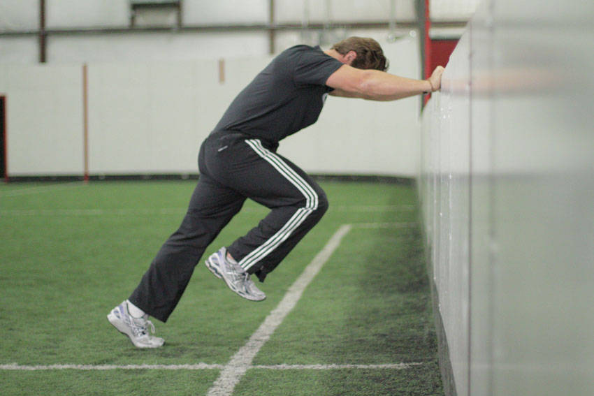 Linear Acceleration Wall Drill — end position