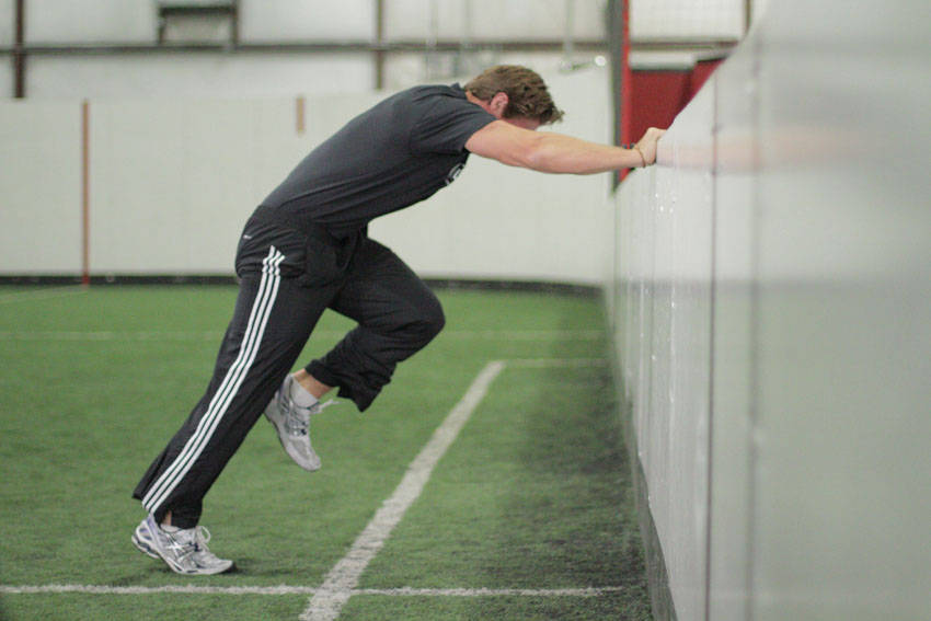 Linear Acceleration Wall Drill — starting position