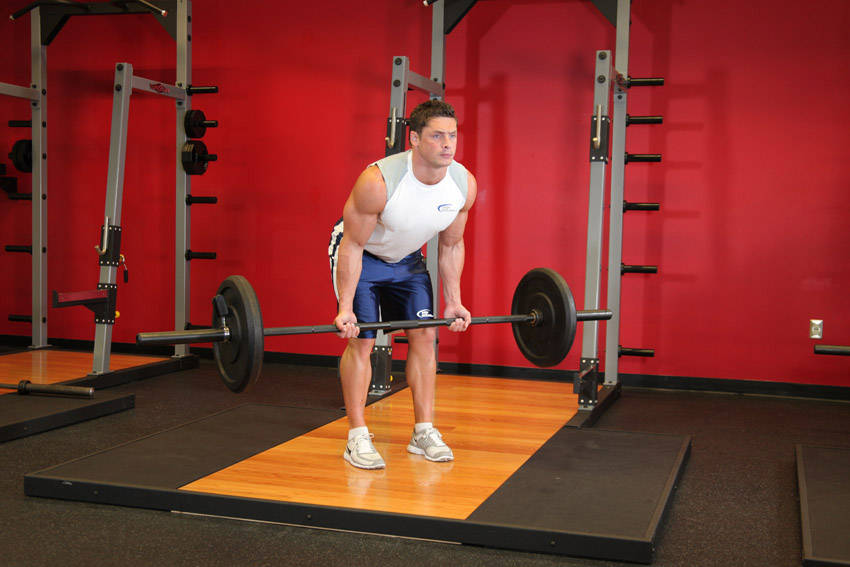 Reverse Grip Bent-Over Rows — starting position