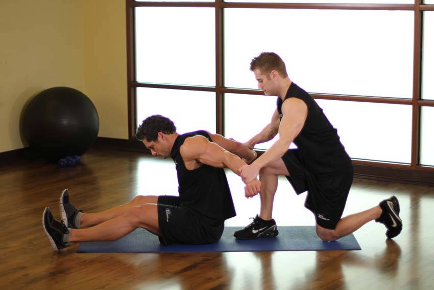 Seated Front Deltoid — starting position