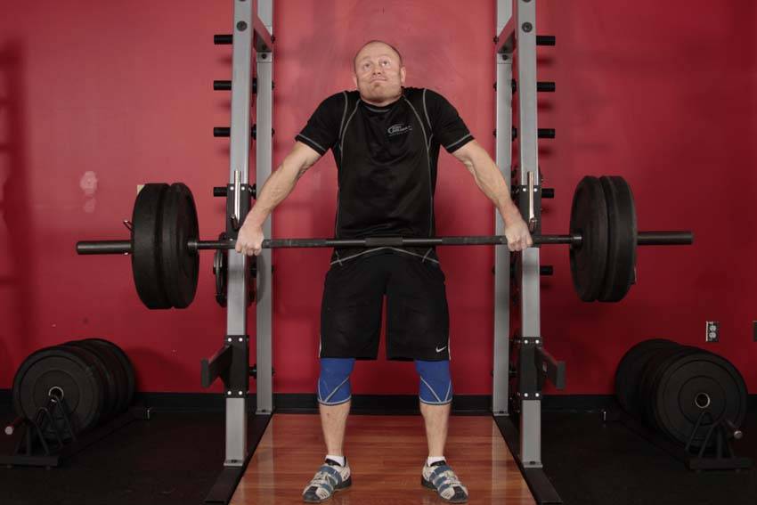 Snatch Shrug — end position