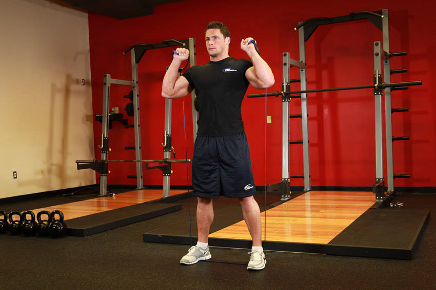 Squats - With Bands — starting position